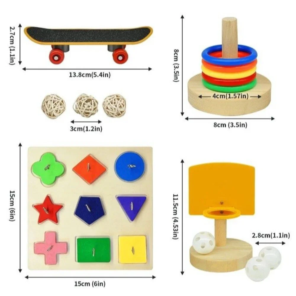 Bird Toys For Parakeets, 5pcs Parrot Toys Set